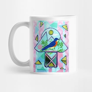 BLUEBIRD OF HAPPINESS HAMSA by Harriette Knight Mug